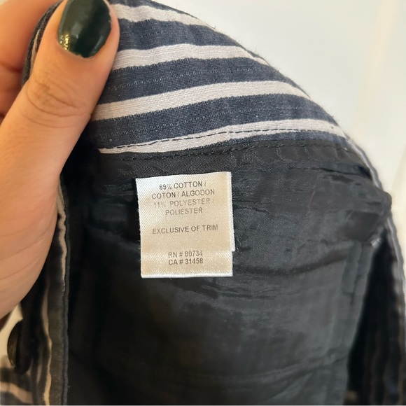 BCBGMAXAZRIA blue striped shorts - Picture 10 of 11